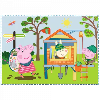 TREFL PUZZLE Puzzle 4w1 Holiday Memories Peppa Pig 34359