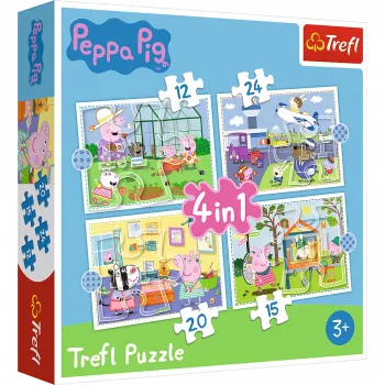 TREFL PUZZLE Puzzle 4w1 Holiday Memories Peppa Pig 34359