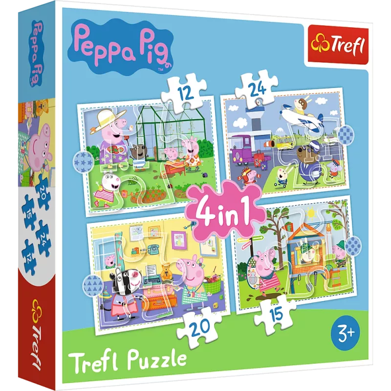 TREFL PUZZLE Puzzle 4w1 Holiday Memories Peppa Pig 34359