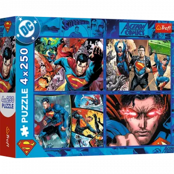 TREFL PUZZLE Puzzle - 4x250 - Superman's Courage - Warner Superman Trefl 13340