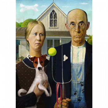 TREFL PUZZLE Puzzle - 500 - American Gothic: Dog Edition Trefl 37526