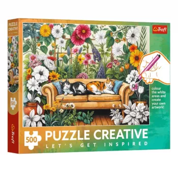 TREFL PUZZLE Puzzle 500 elementów – Puzzle Creative – Kocia Oranżeria