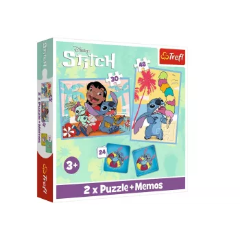 TREFL PUZZLE Puzzle + Memos 2in1 Lilo i Stitch, Happy Day Trefl 93585