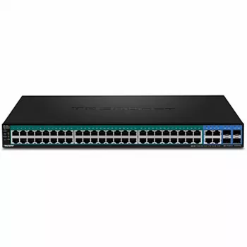 TRENDnet TPE-5240WS 48-portowy przełącznik Gigabit PoE+ Smart Managed z 4 portami uplink SFP, budżet PoE 740W, przepustowość 104Gbps, montaż w szafie RACK 1U
