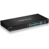 TRENDnet TPE-TG182F 18-portowy przełącznik Gigabit High Power PoE+, 16 portów PoE+, budżet 240 W, 2 porty uplink, do montażu w szafie Rack
