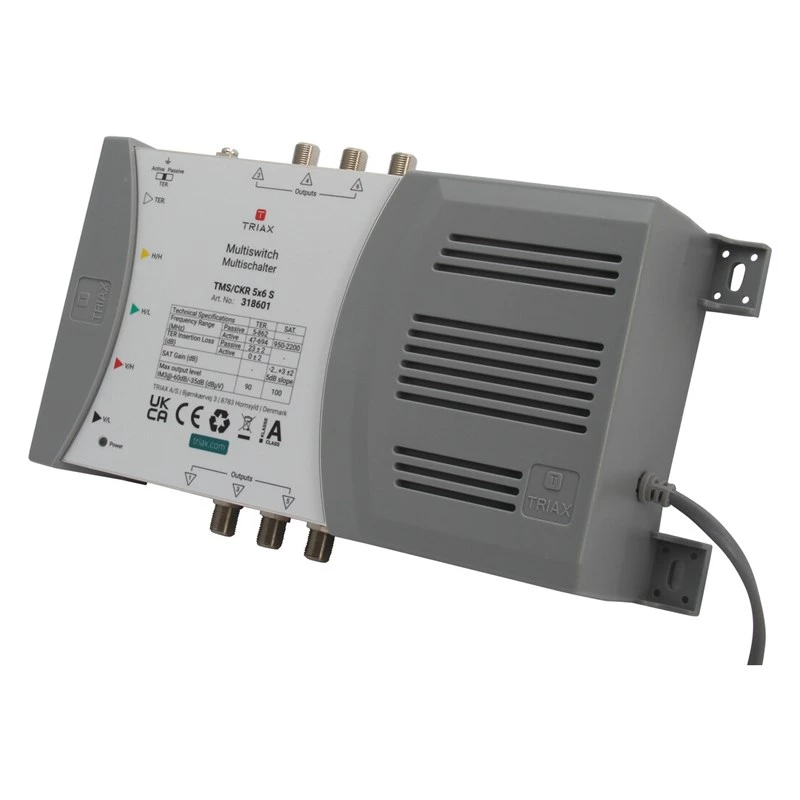TRIAX TMS 5/6S Multiswitch 4 SAT + 1 TER Wejście, 6 Wyjść