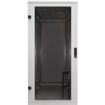 TRITON RMA-32-A66-CAX-N1 szafa sieciowa 19 cali 32U 600x600 mm jasnoszara ze szklanymi drzwiami