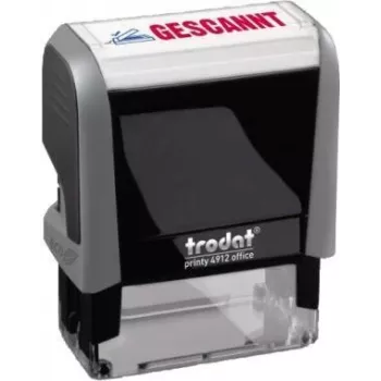 Trodat ECO Printy Office 4912 Samotuszujący Stempel Tekstowy, 47 x 18 mm, Czarny Tusz, Plastik z Recyklingu 128725