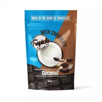 Tropicks Suszone Kokosy w Ciemnej Czekoladzie 100g - Tropikalna Przekąska Owocowa