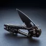 True Utility Smartknife+ Składany nóż wielofunkcyjny z 8 funkcjami, czarny (TU6869)