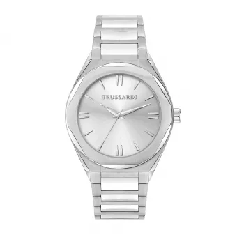 Zegarek męski Trussardi T-Light kwarcowy R2453156006 42mm niebieska tarcza brązowa skóra
