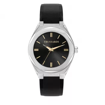 Zegarek męski Trussardi R2451156001 42mm Stal nierdzewna Niebieska tarcza Bransoleta mediolańska