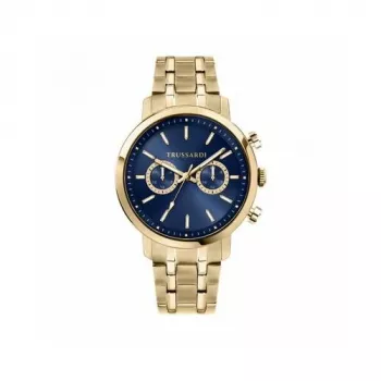 Zegarek męski Trussardi R2453147002 43mm Niebieska tarcza Skórzany pasek