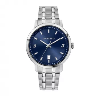 Zegarek męski Trussardi R2453147010 41mm Stal nierdzewna Niebieska tarcza