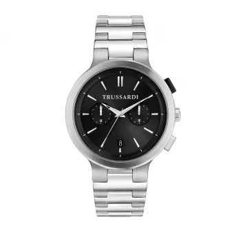 Zegarek męski Trussardi R2453164006 43mm Niebieska tarcza Skórzany pasek