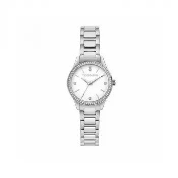 Zegarek damski Trussardi T-Light R2453151520 30mm srebrny, stal nierdzewna, siateczka