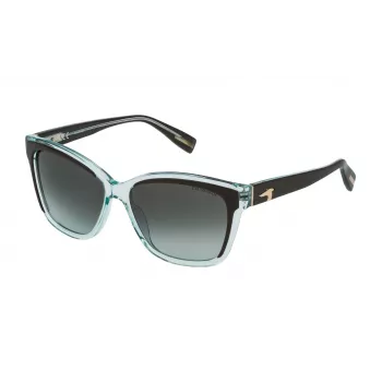 Okulary przeciwsłoneczne TRUSSARDI damskie STR0775607U2 Havana Acetate Butterfly Frame Brown Gradient Lens 56mm