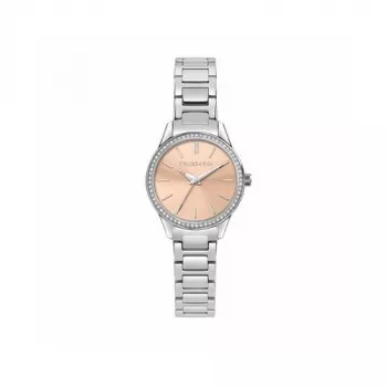 Zegarek TRUSSARDI T-Light Kwarcowy R2453151521 30mm Srebrny Stal Nierdzewna Siatka