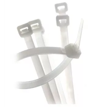 TRYTYT Białe opaski kablowe 100 x 2,5 mm GT-100MC (100 szt.)