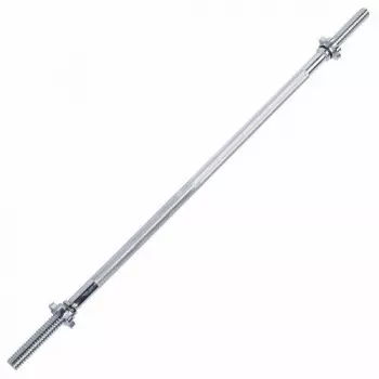Tunturi Barbell Bar 180 cm – Chrome Plated Solid Steel Standard Barbell for Home Gym Strength Training