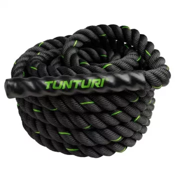Tunturi Lina Bojowa 12m – 38mm Poliester o Wysokiej Gęstości Lina Fitness