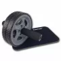 Tunturi Exercise Wheel Deluxe 14TUSFU270 – Ab Roller z matą na kolana, ergonomiczne uchwyty, koło 180 mm, czarno-czerwony