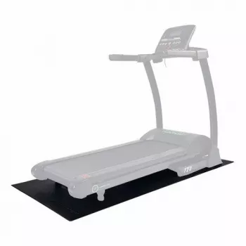 Tunturi Mata Ochronna na Podłogę 200 x 92,5 cm Czarna PCV Antypoślizgowa Tłumiąca Wstrząsy do Bieżni, Rowerów Treningowych i Orbitreków