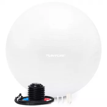 Tunturi Gymball 65 cm piłka do ćwiczeń antyprzebiciowa - kremowa z pompką