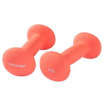Hantle neoprenowe Tunturi 2 kg para czerwone