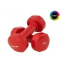 Tunturi Vinyl Dumbbells 3.0 kg x 2 Red – Zestaw hantli o stałej wadze do domowego fitnessu