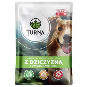 TURNA z dziczyzną – mokra karma dla psów – 100 g