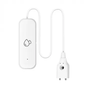 TUYA HS085179 Czujnik wycieku wody Wi-Fi z alarmem 85dB, zasilany bateryjnie, współpracuje z Alexą i Asystentem Google