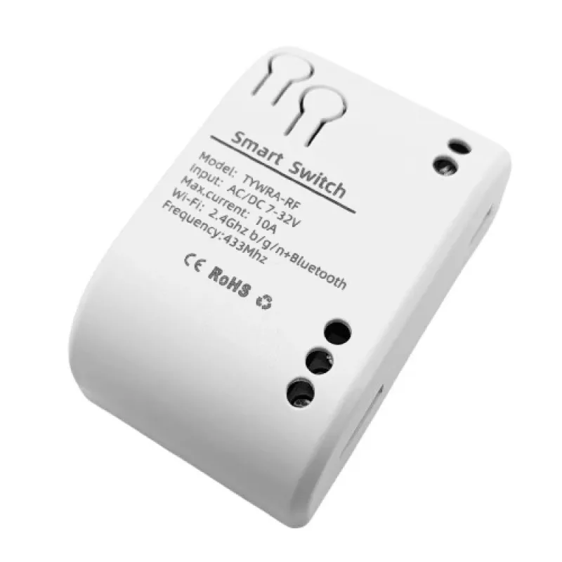 TUYA Smart 1-Kanałowy Przełącznik, Wi-Fi, RF, 10A, DC 7-32V