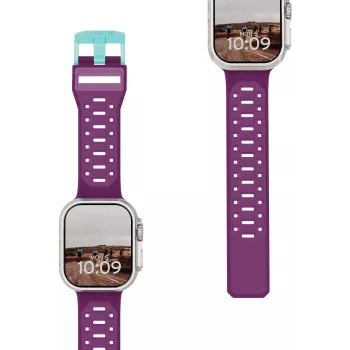 UAG Urban Armor Gear Civilian Pasek do Apple Watch Ultra/44/45/46mm - Deep Purple/Aqua 194002114E5F