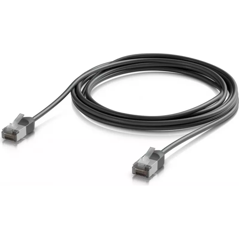 UBIQUITI UACC-CABLE-PATCH-OUTDOOR-C6A-3M-BK ultracienki ekranowany zewnętrzny kabel krosowy Cat6a (3 m, czarny)
