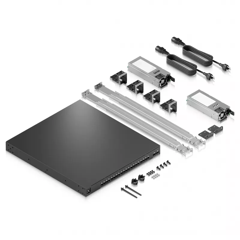 Ubiquiti UniFi EAV-Fiber 22-portowy w pełni zarządzalny przełącznik agregujący Layer 3 10G/100G