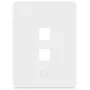 Ubiquiti Uniwersalna płyta ścienna Keystone czysta, konfigurowalne wykończenie, 2-portowa pionowa (UACC-WP-KEYSTONE-V-2P)