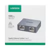 UGREEN Rozdzielacz Ethernet 1-na-2 Gigabit, 1000Mbps Adapter Sieci LAN, RJ45 Męski na 2 Żeńskie, Pasywny, Czarny