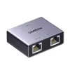 UGREEN Rozdzielacz Ethernet 1-na-2 Gigabit, 1000Mbps Adapter Sieci LAN, RJ45 Męski na 2 Żeńskie, Pasywny, Czarny