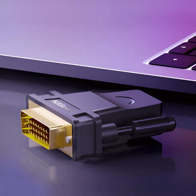 UGREEN 20124-20124 DVI (24+1) Męski na HDMI Żeński Adapter - Czarny