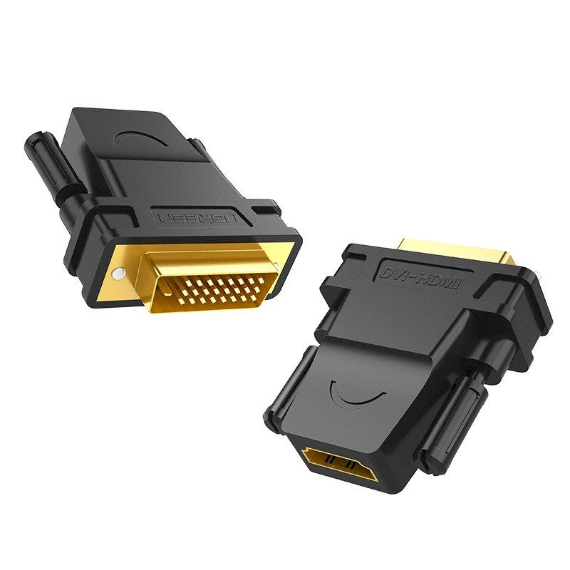 UGREEN 20124-20124 DVI (24+1) Męski na HDMI Żeński Adapter - Czarny