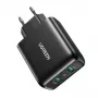 UGREEN 2xUSB-A 36W QC3.0 Ładowarka ścienna Czarna CD161