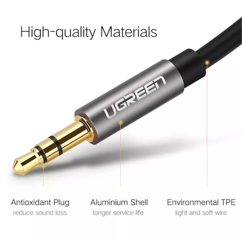 UGREEN Kabel audio AUX 3,5 mm 3m czarny