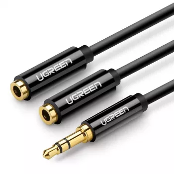 UGREEN 3.5mm Headphone Splitter Cable AUX Y-Splitter 25cm Black (20816)