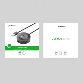UGREEN 4-in-1 USB 2.0 Hub (20777) - Czarny