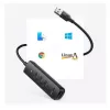 UGREEN 4-in-1 USB Hub 4x USB-A 3.0 PD DC 12V 0.25m Czarny (CM416 10915)