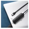 UGREEN 4-in-1 USB Hub 4x USB-A 3.0 PD DC 12V 0.25m Czarny (CM416 10915)