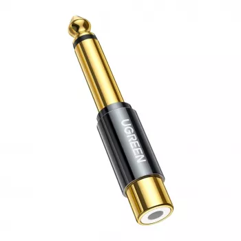 UGREEN 6.35mm Jack na RCA Żeński Złoty Adapter AV169 80731
