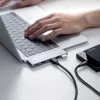 UGREEN 60559 USB-C Docking Station 9-in-1 Hub z 4K HDMI, 3x USB 3.0, Gigabit Ethernet, SD/MicroSD, 100W PD, Srebrny
