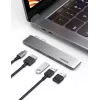 UGREEN 60559 USB-C Docking Station 9-in-1 Hub z 4K HDMI, 3x USB 3.0, Gigabit Ethernet, SD/MicroSD, 100W PD, Srebrny